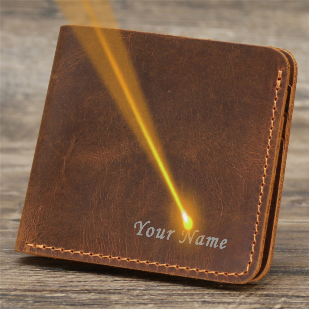 Photography Names - Cartera de cuero genuino con nombre