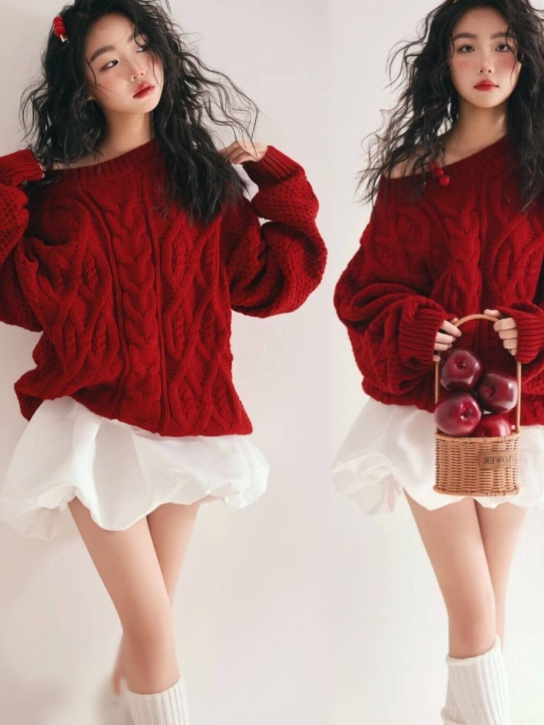 Photography Online - Suéter Rojo para Mujer, Estilo Juvenil