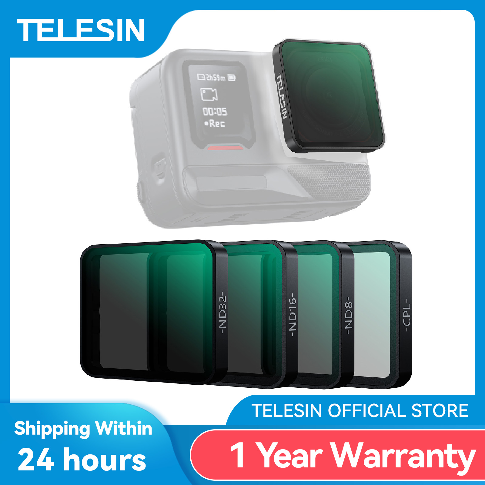 Nd Filter Set - TELESIN CPL ND8 ND16 ND32 juego