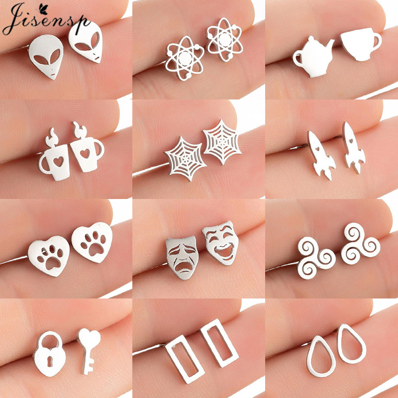 Photography Online - Preciosos Pendientes de Acero Inoxidable para