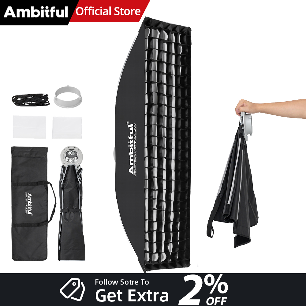 Photography Grid - AMBITFUL Q7-II 30*120cm Softbox tipo strip