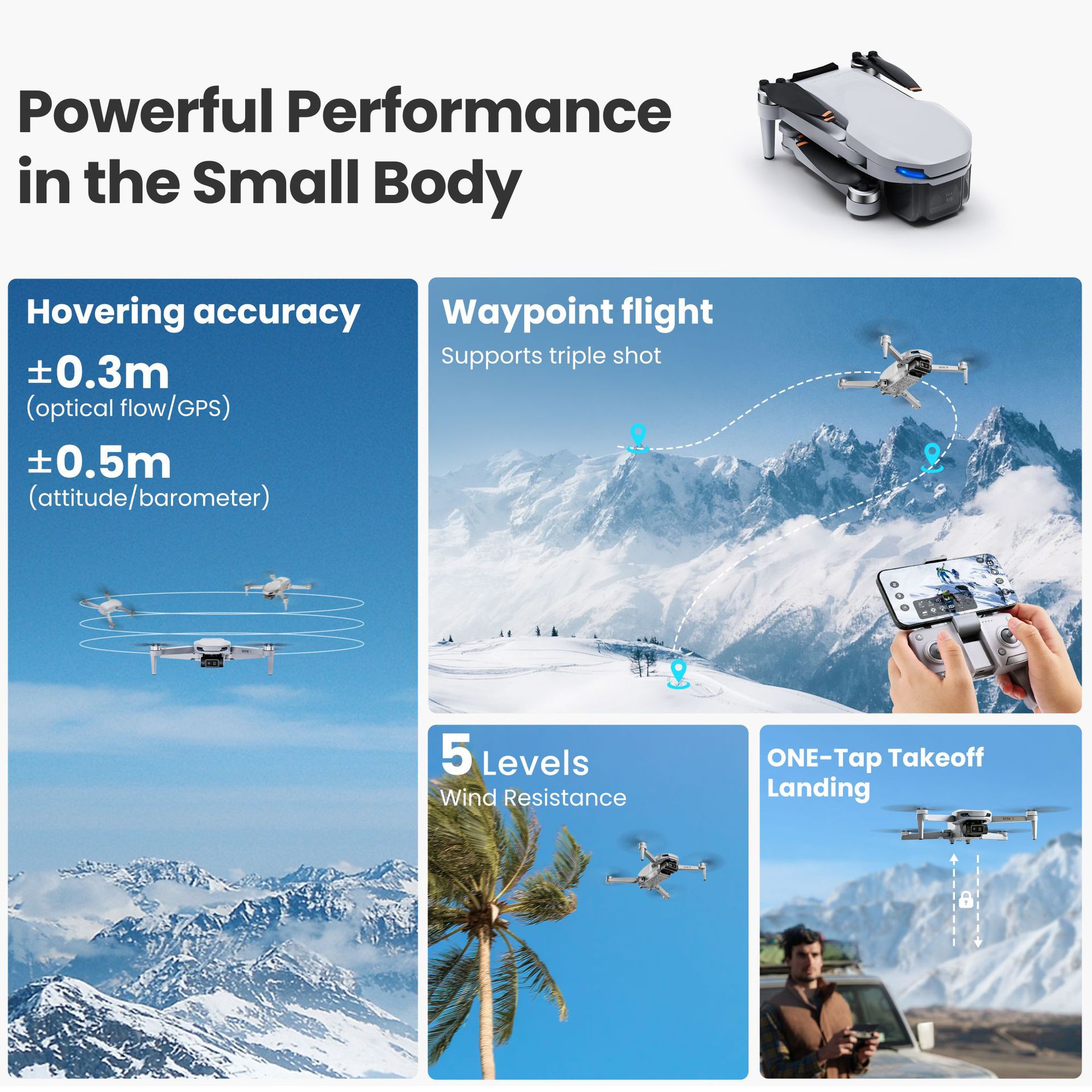 Dron Aéreo 4K HD, Quadcopter R - Photography High Key reseña y precio