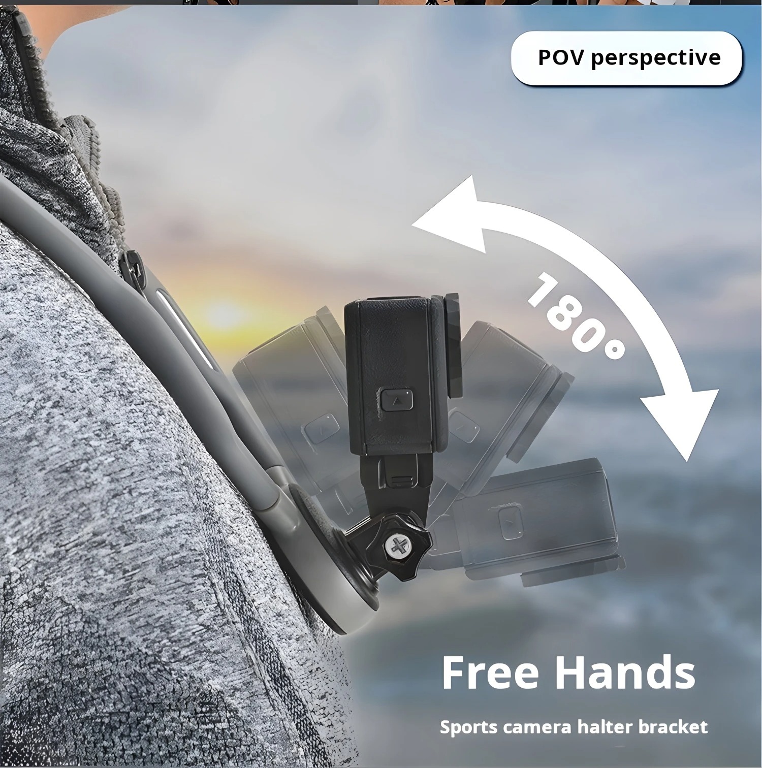 Soporte de cuello de silicona  - Insta360 Camera Go 3 reseña y precio