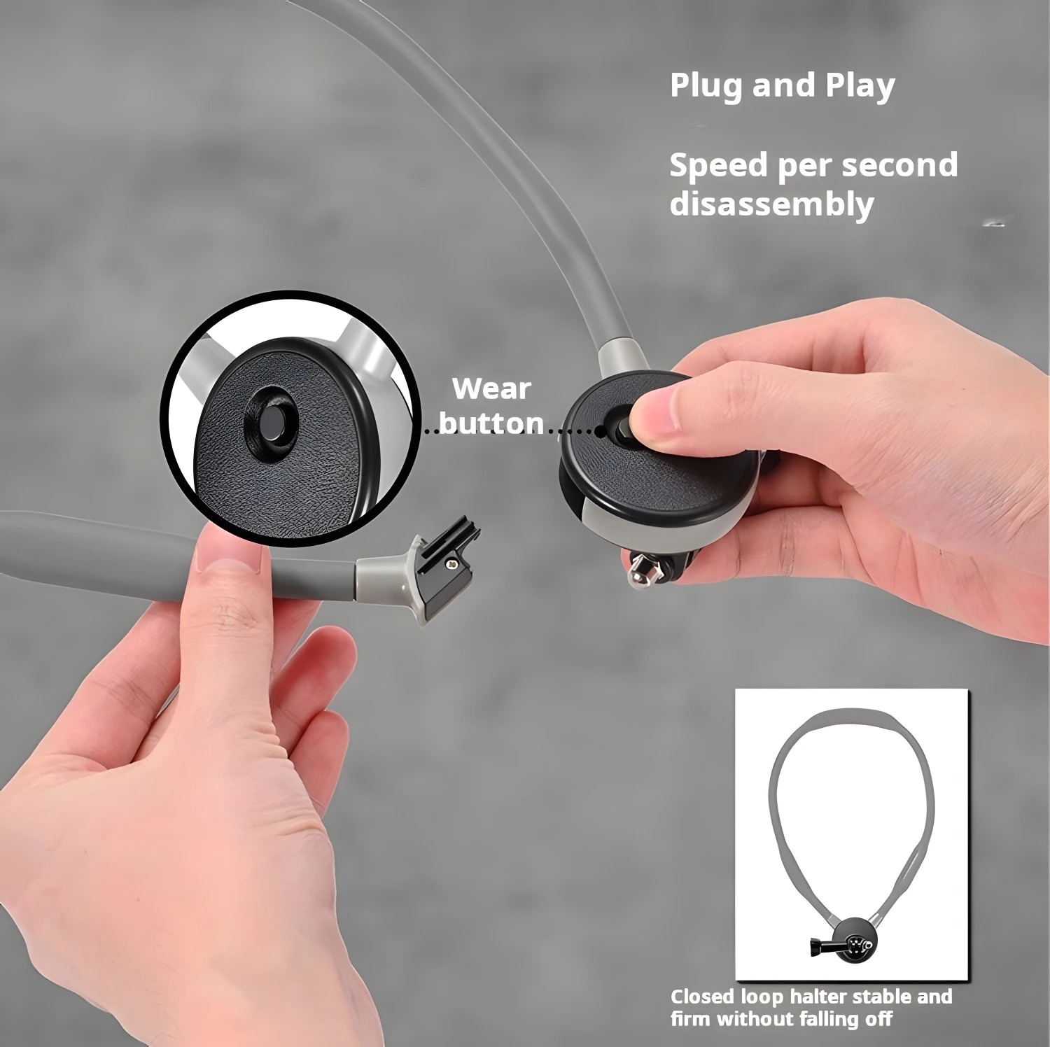 Soporte de cuello de silicona  - Insta360 Camera Go 3 reseña y precio