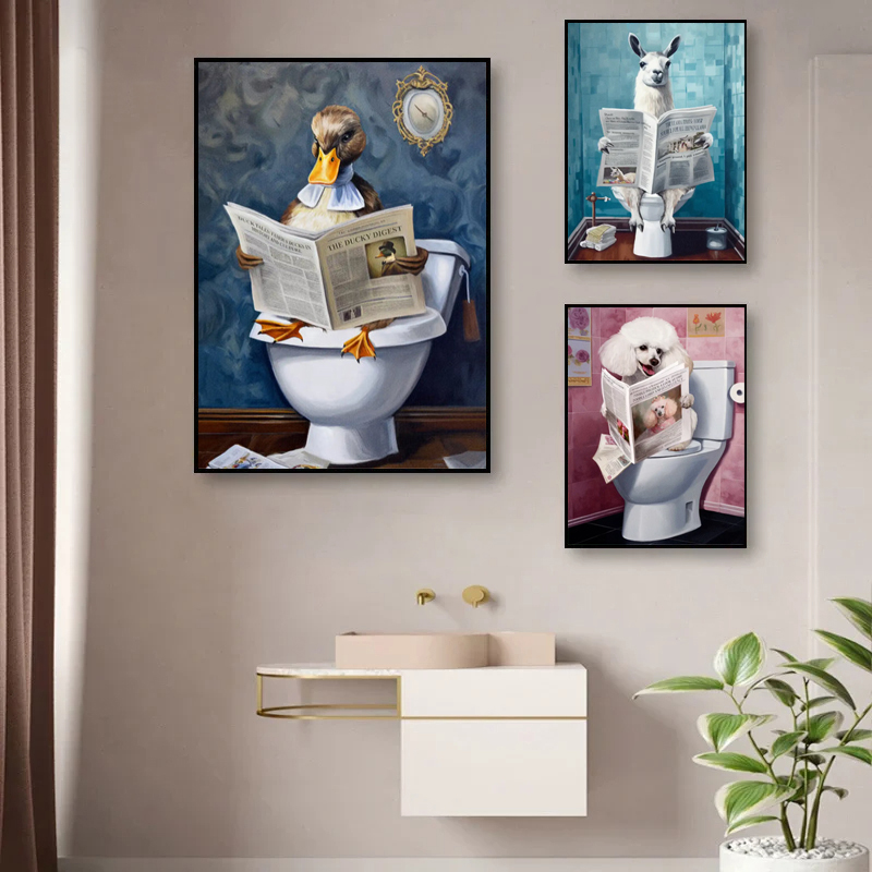 Decoración de baño de animales - Photography Duck reseña y precio