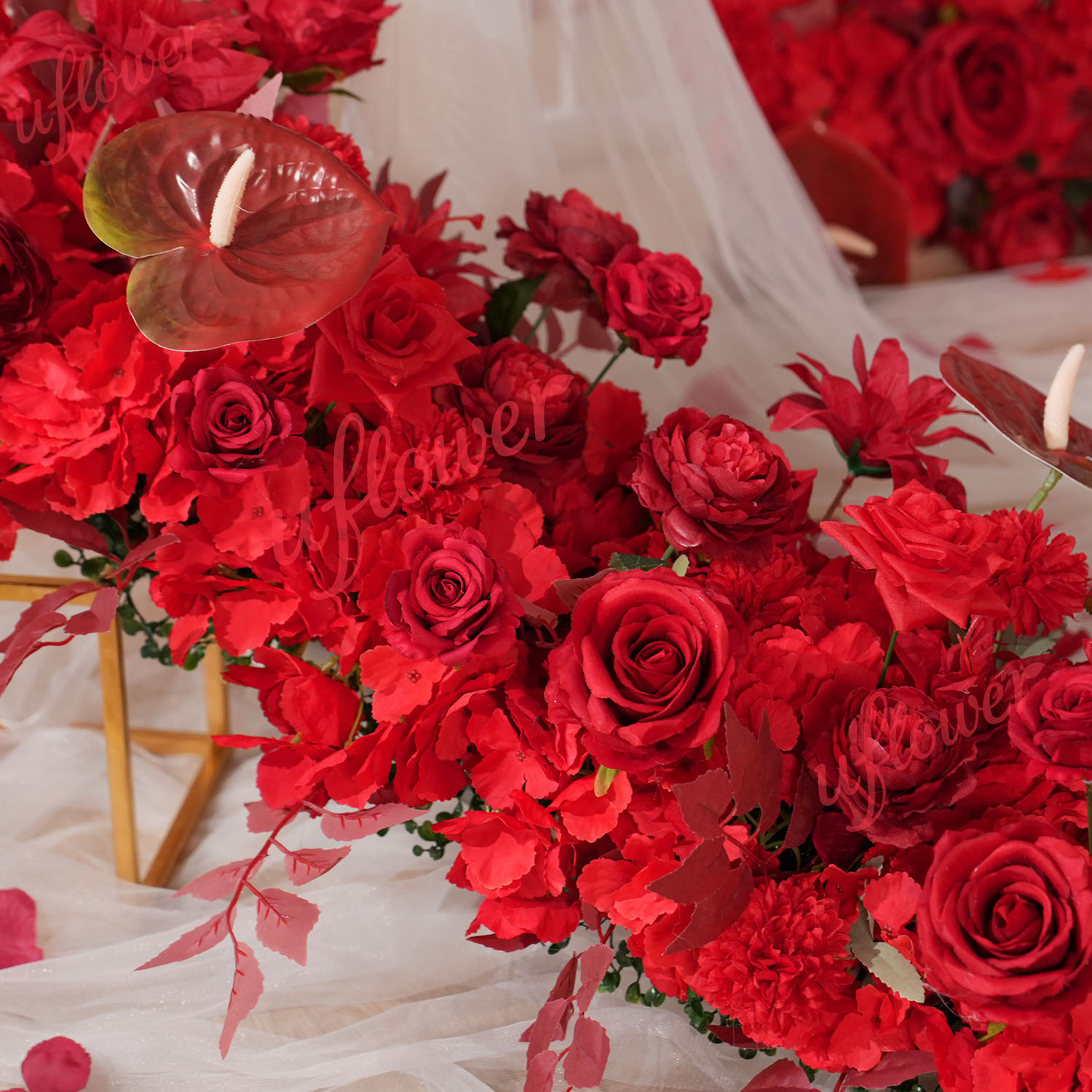 Uflower fila de flores rojas a - Photography Graduation reseña y precio