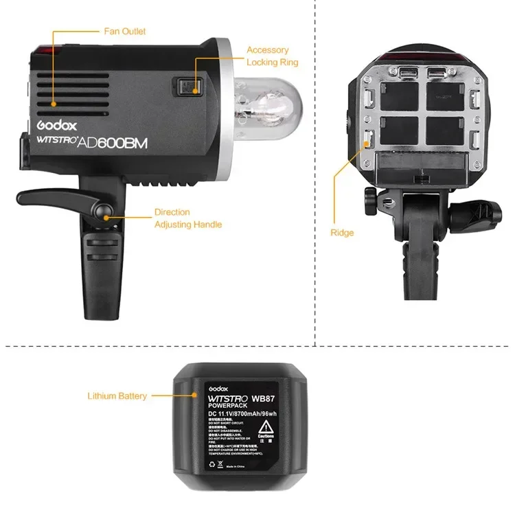 Flash de estudio portátil AD60 - Photography Outdoor reseña y precio