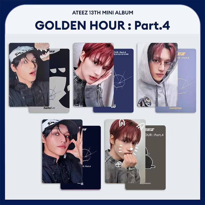 Kpop ATEEZ 5 piezas/set GOLDEN - Photography News reseña y precio